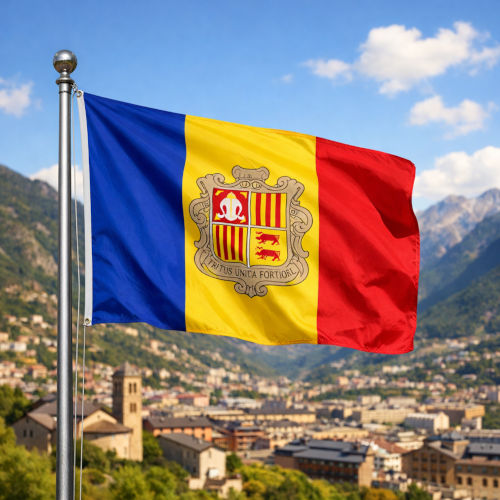 Andorra Flagge - Bedeutung, Farben, Symbolik & Herkunft