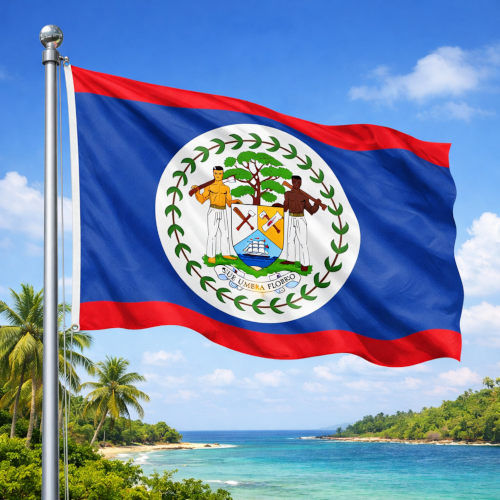 Belize Flagge - Bedeutung, Farben, Symbolik & Herkunft Belize Flagge - Bedeutung, Farben, Symbolik & Herkunft