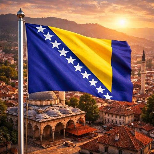 Bosnien und Herzegowina Flagge - Bedeutung, Farben, Symbolik & Herkunft