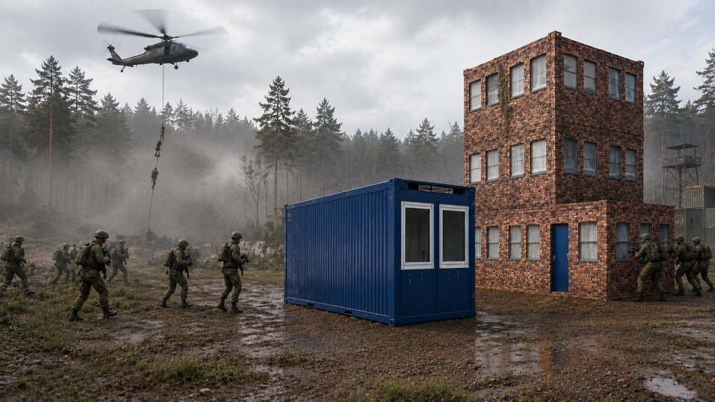Sonderkonstruktionen und Sonderlösungen wie z. B. Containerverkleidungen für Truppenübungen oder ABC-Taschen für die Bundeswehr und Behörden und Organisationen mit Sicherheitsaufgaben.