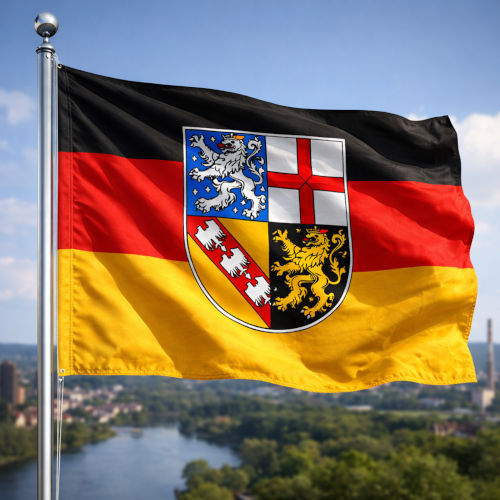Saarland Flagge - Bedeutung, Farben, Symbolik & Herkunft