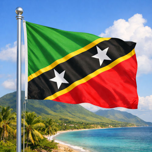 St. Kitts und Nevis Flagge - Bedeutung, Farben, Symbolik & Herkunft