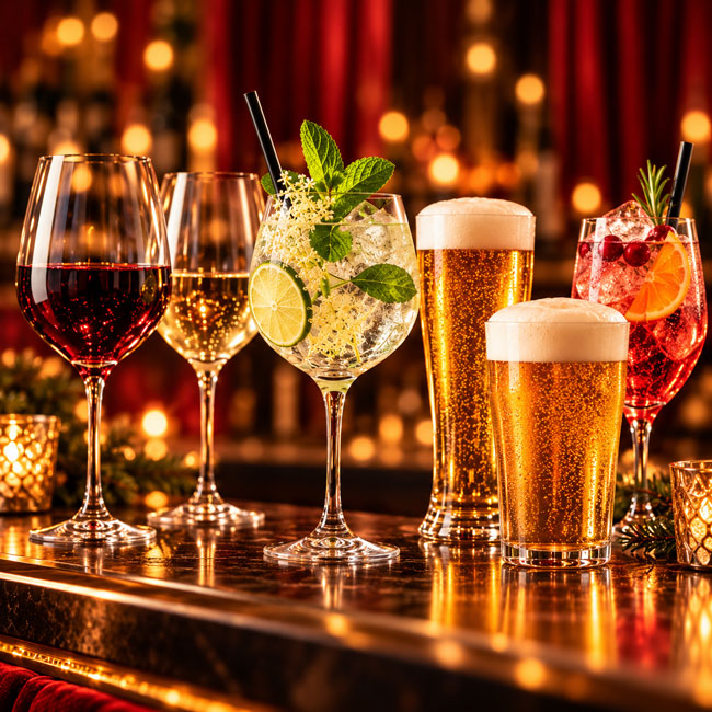 Weihnachtsfeier für Unternehmen und Vereine Speisekarte - Getränkeflat