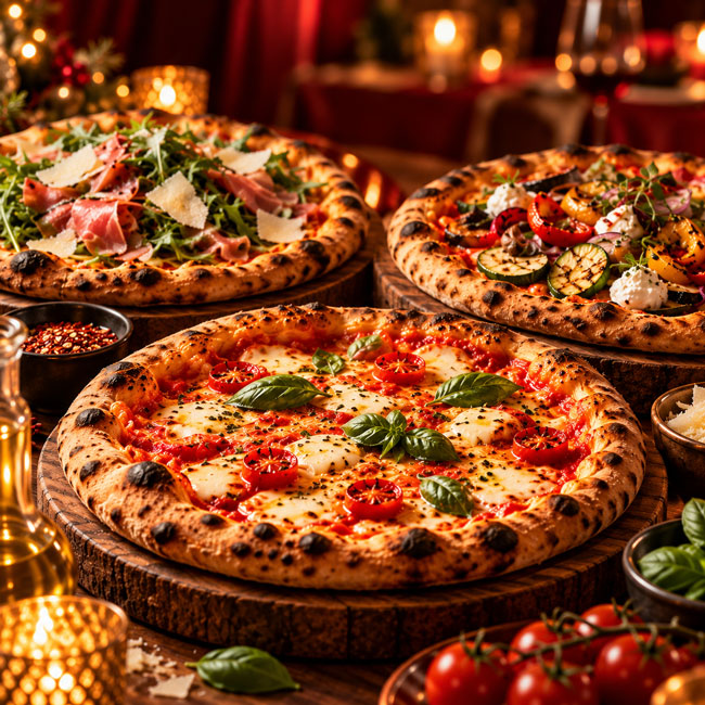 Weihnachtsfeier für Unternehmen und Vereine Speisekarte - Pizza