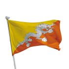 Bhutan Flagge im Querformat zur Befestigung am Fahnenmast