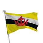 Brunei Flagge im Querformat zur Befestigung am Fahnenmast