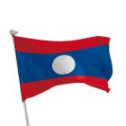 Laos Flagge im Querformat für Fahnenmasten im Außenbereich