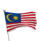 Malaysia Flagge im Querformat für Fahnenmasten im Außenbereich