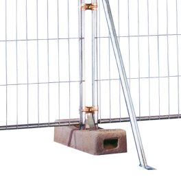 Standbein für Bauzaun