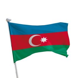 Aserbaidschan Flagge Querformat 1