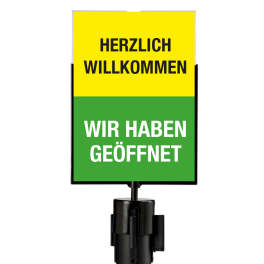 Plakathalter für Absperrpfosten 1