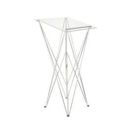 Rednerpult Pop-Up mit transparenter Acrylplatte und klappbarem Aluminiumgestell