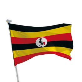 Uganda Flagge Querformat 1