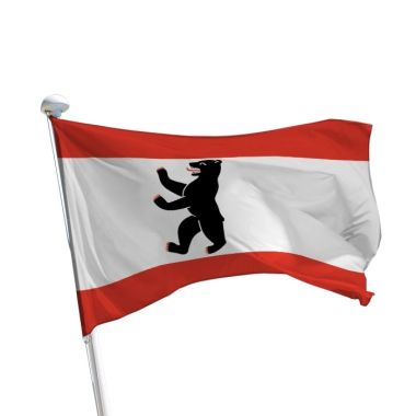 Berlin Flagge im Querformat für Fahnenmasten im Außenbereich