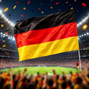 Deutschland Flagge WM-Edition – mit Hohlsaum für Fahnenstange