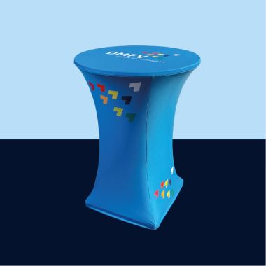 DMFV Stehtischhusse bedruckt