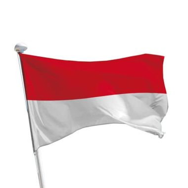 Indonesien Flagge im Querformat für Fahnenmasten im Außenbereich
