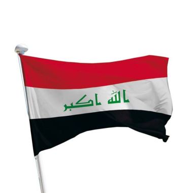 Irak Flagge im Querformat für Fahnenmasten im Außenbereich