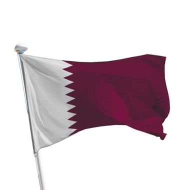 Katar Flagge im Querformat für Fahnenmasten im Außenbereich