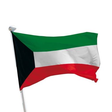 Kuwait Flagge im Querformat für Fahnenmasten im Außenbereich
