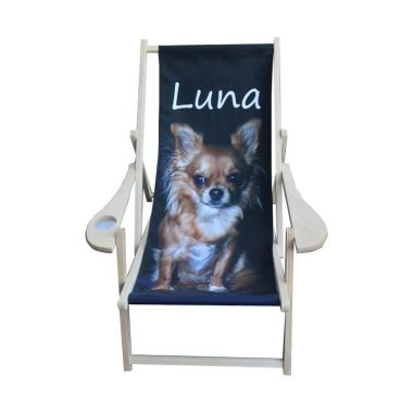 Liegestuhl mit Becherhalter