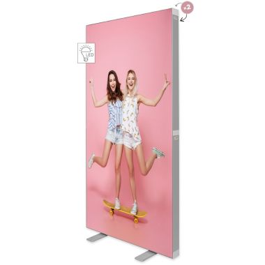 Lift-Up LED Alu Frame aufgebaut