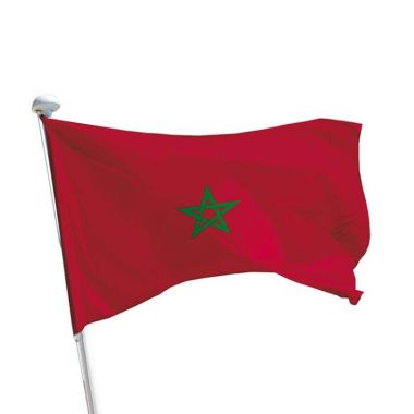 Marokko Flagge im Querformat für Fahnenmasten im Außenbereich