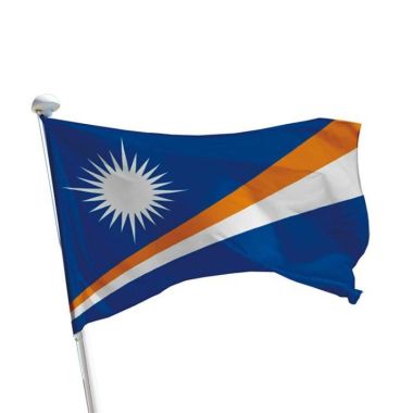 Marshallinseln Flagge im Querformat für Fahnenmasten im Außenbereich