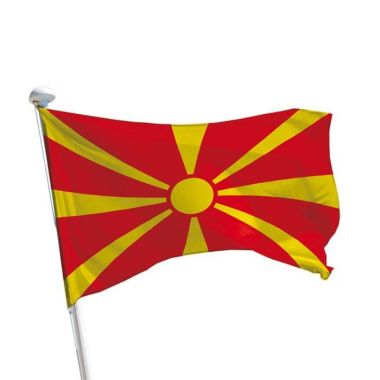 Nordmazedonien Flagge Querformat 1