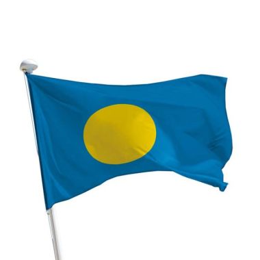 Palau Flagge im Querformat für Fahnenmasten im Außenbereich