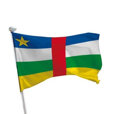 Zentralafrikanische Republik Flagge im Querformat für Fahnenmasten im Außenbereich