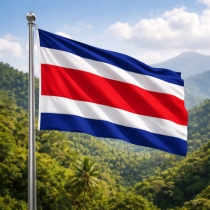 Costa Rica Flagge - Bedeutung, Farben, Symbolik & Herkunft