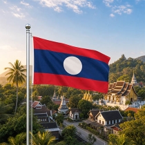 Laos Flagge - Bedeutung, Farben, Symbolik & Herkunft