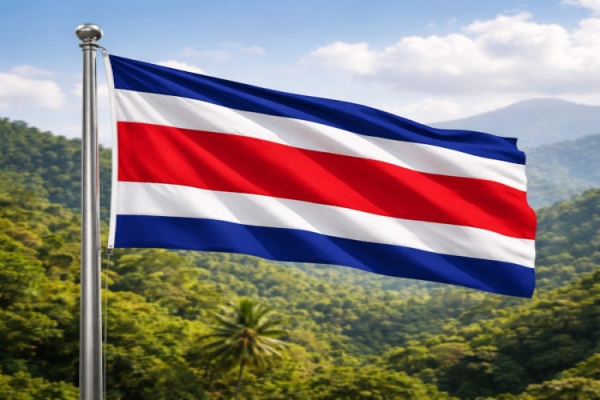 Costa Rica Flagge - Bedeutung, Farben, Symbolik & Herkunft