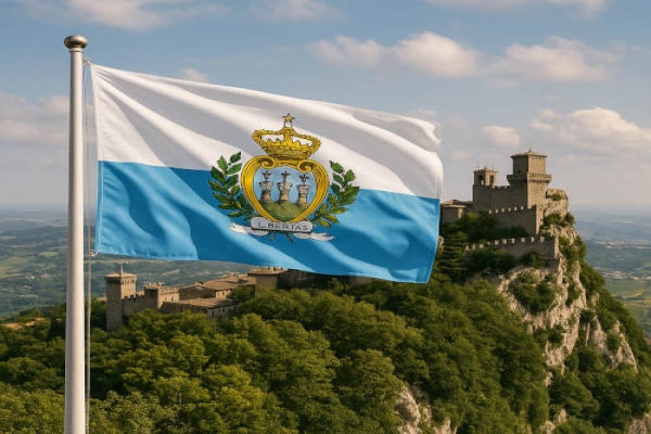 San Marino Flagge - Bedeutung, Farben, Symbolik & Herkunft