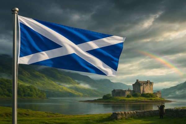 Schottland Flagge - Bedeutung, Farben, Symbolik & Herkunft